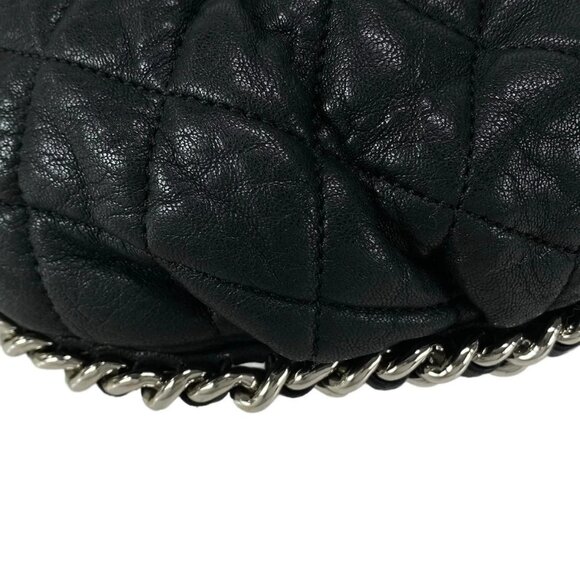 Auth CHANEL Chain Around / Matelasse A49889 Black Leather Shoulder Bag - Picture 3 of 16